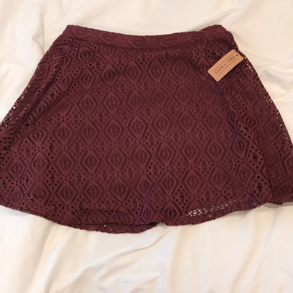 Brand New Burgundy Lacey Skirt from cape juby